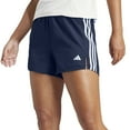 thumbnail image 1 of Women's adidas 3-Stripes High-Rise Training Shorts Color: Legend Ink White Size: X LARGE, 1 of 4