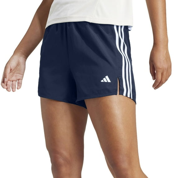 Women's adidas 3-Stripes High-Rise Training Shorts Color: Legend Ink White Size: X LARGE