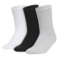 thumbnail image 1 of Women's adidas Cushioned Comfort 3-Pack Crew Socks Color: Black White Size: N/A, 1 of 4