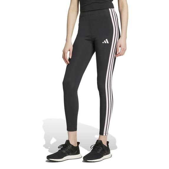 Women's adidas Essentials 3-Stripes Leggings Color: Clear Pink Size: MEDIUM