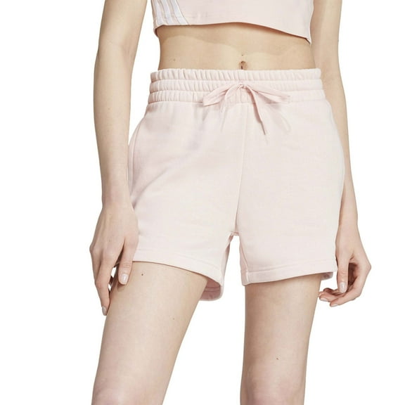 Women's adidas Feel Cozy Essentials Fleece Sportswear Shorts Color: Sandy Pink Size: XX LARGE