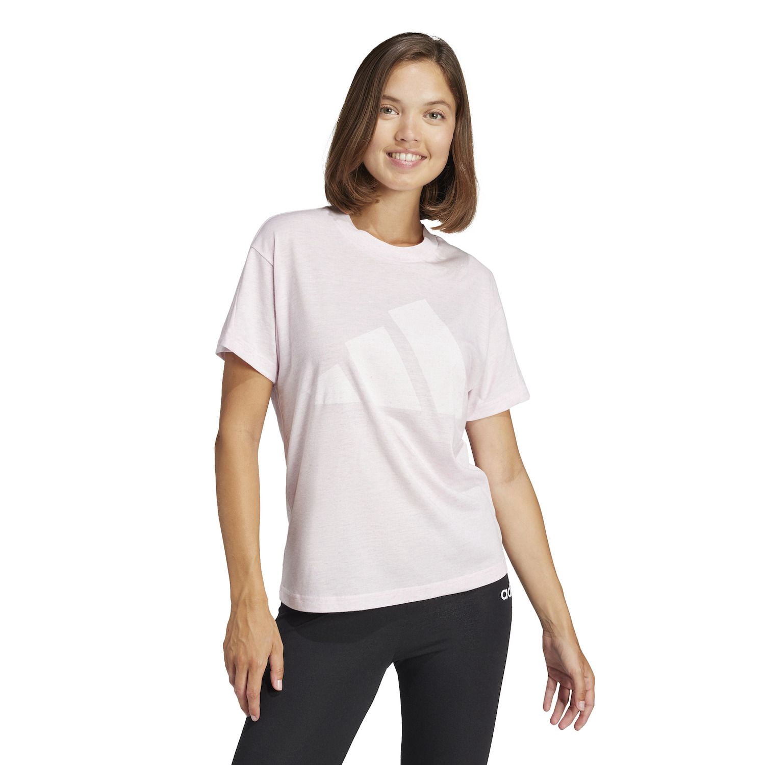 Women's adidas Future Icons Winners 3.0 Tee Color: Clear Pink Size: X LARGE