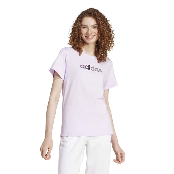 Women's adidas Holiday Training Graphic Tee Color: Ice Lavender Size: SMALL