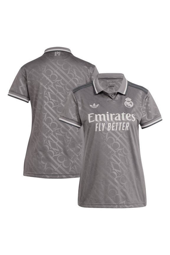 Women's adidas Originals  Charcoal Real Madrid 2024/25 Third Replica Jersey