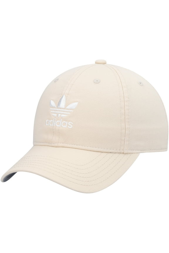 Women's adidas Originals Cream Pre-Curve Washed Adjustable Hat - OSFA