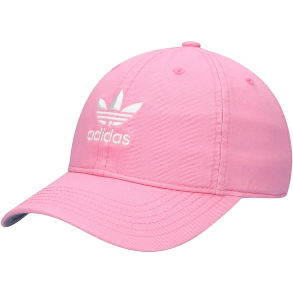 Women's adidas Originals Pink Pre-Curve Washed Adjustable Hat - OSFA