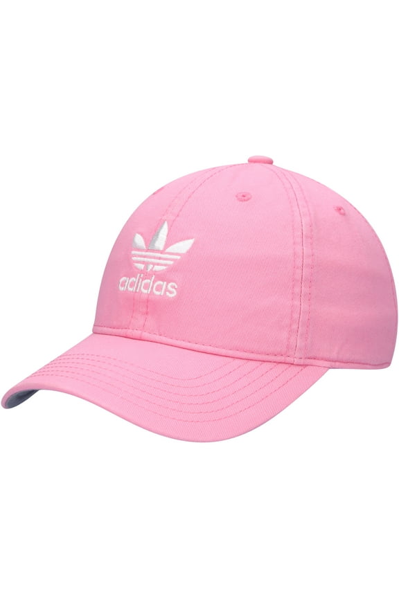 Women's adidas Originals Pink Pre-Curve Washed Adjustable Hat - OSFA