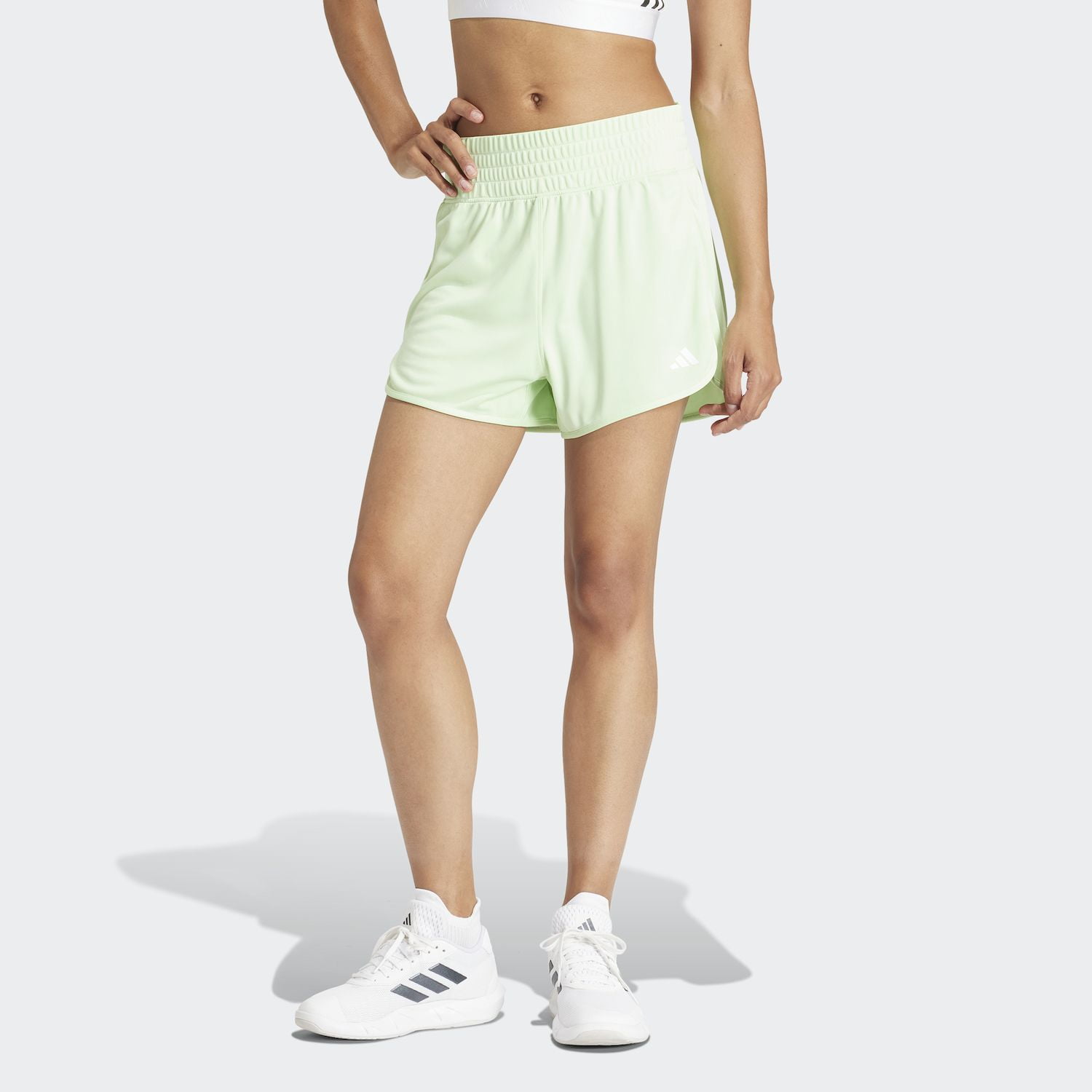 【Adidas コリア】 Pacer Essentials Knit High-Rise Shorts adidas Pacer Essentials Knit High-Rise Shorts - Purple
