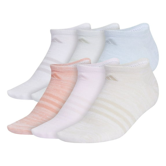 Women's Adidas Superlite 6-Pack No Show Socks Color: Beige Size: N/A
