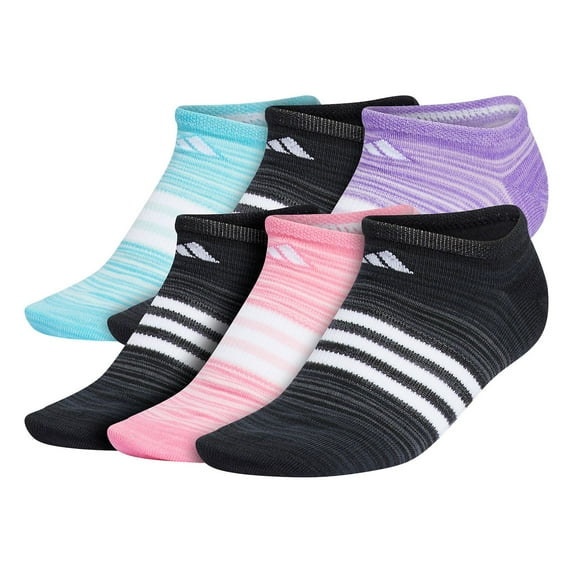 Women's adidas Superlite 6-Pack No Show Socks Color: Black Size: N/A