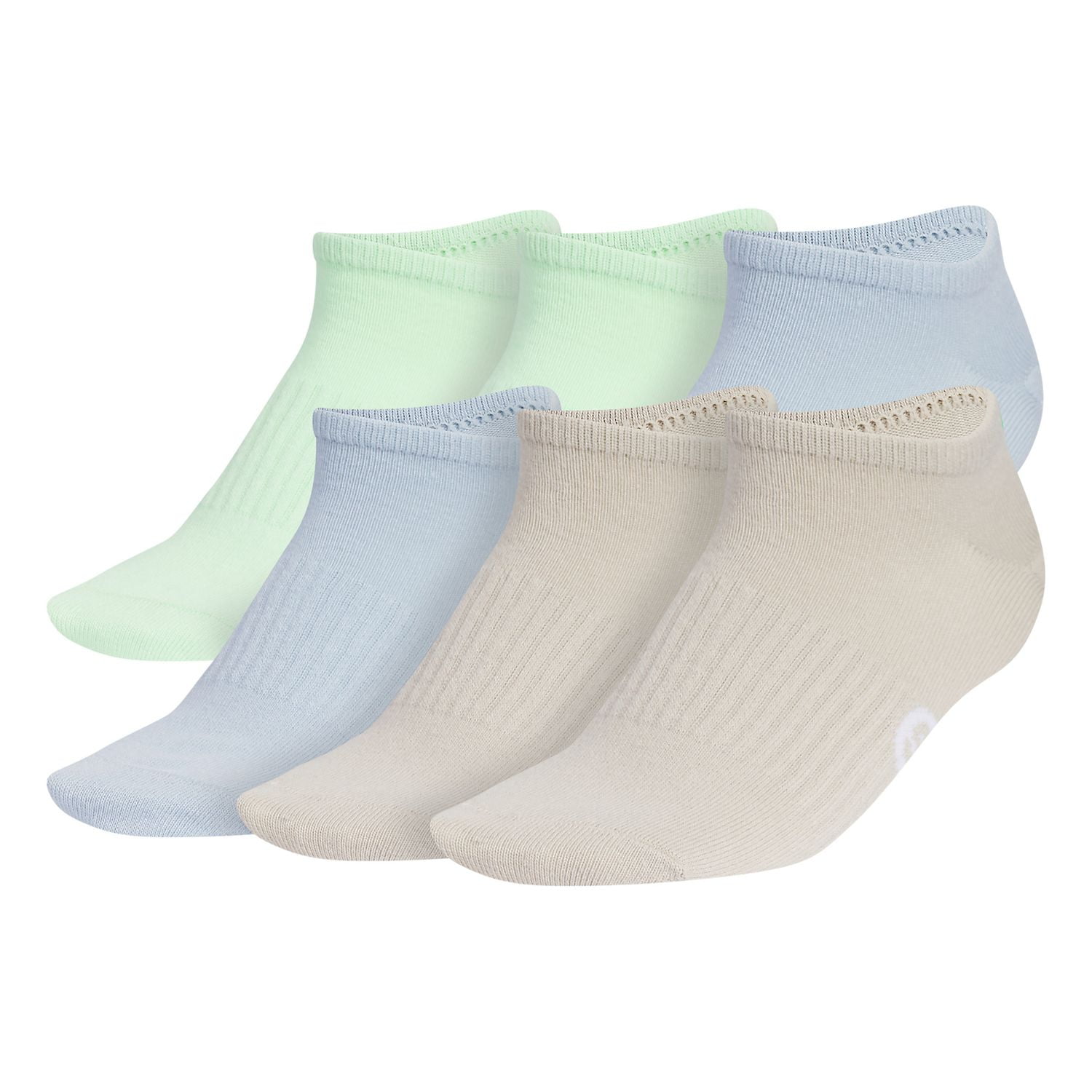 Women's adidas Superlite Classic 6-Pack No Show Socks Color: Light Green Size: N/A