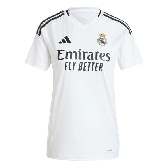 adidas Real Madrid CF Women’s Home Jersey 2024/25 (US, Alpha, Large, Regular, Regular, White)