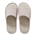 thumbnail image 1 of Women's and Men's Cotton Flax Slippers, Comfortable Casual Anti-Slip House Slippers for Indoor and Outdoor, 1 of 5
