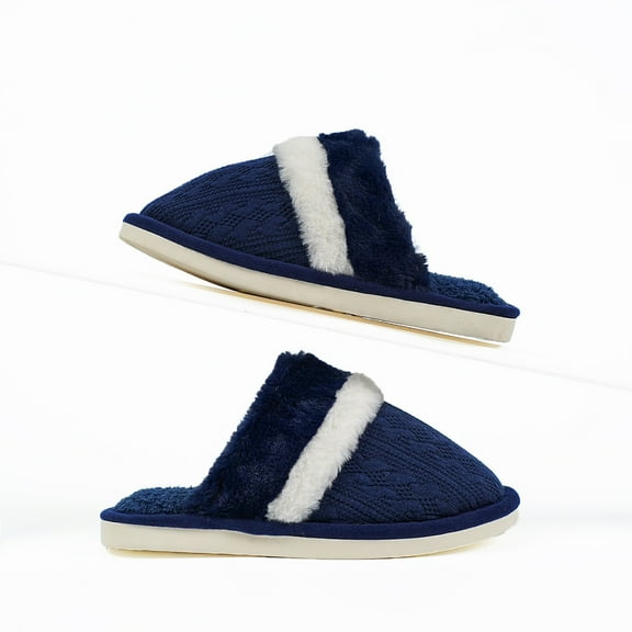 Women's and Men's Fuzzy Cozy House Slippers with Soft Faux Fur Lining