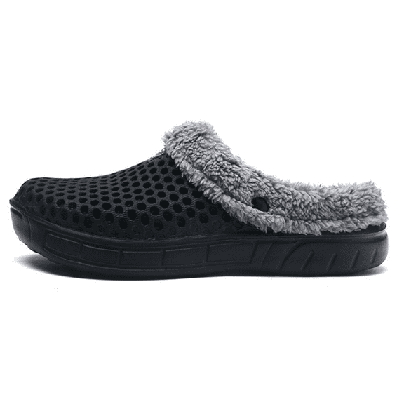 Women's and Men's Thermal Lined Slipper - Breathable Mesh Insulated Indoor/Outdoor Shoes for Garden, Walking