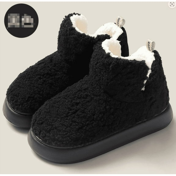 Women's and Men's cotton Shoes - Warm Fuzzy House Shoes with Anti-Slip Sole for Indoor & Outdoor Comfort