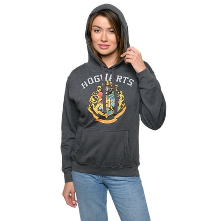 Women's and Plus Harry Potter Hoodie Sweatshirt Pullover Hogwarts Gray