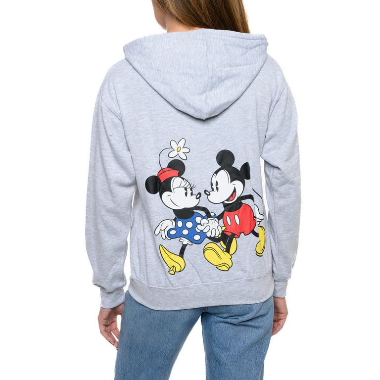Women s and Women s Plus Mickey Minnie Mouse Zip Hoodie Sweatshirt Disney