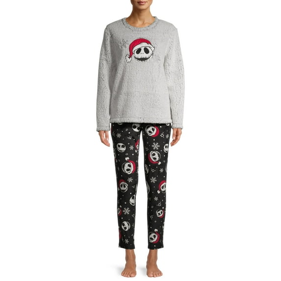 Women's and Women's Plus Plush PJ Set - Nightmare Before Christmas