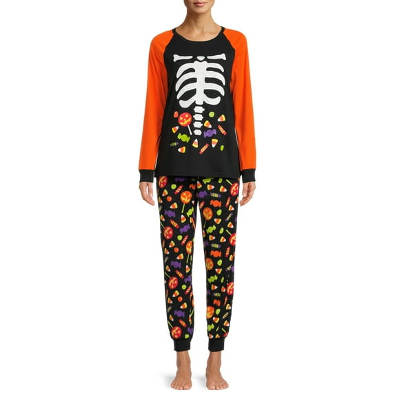 Women's and Women's Plus Size Halloween Family Pajama Set