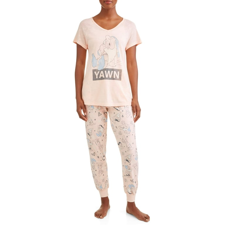 Women s and Women s Plus Snow White and the Seven Dwarfs Pajama Pant Set