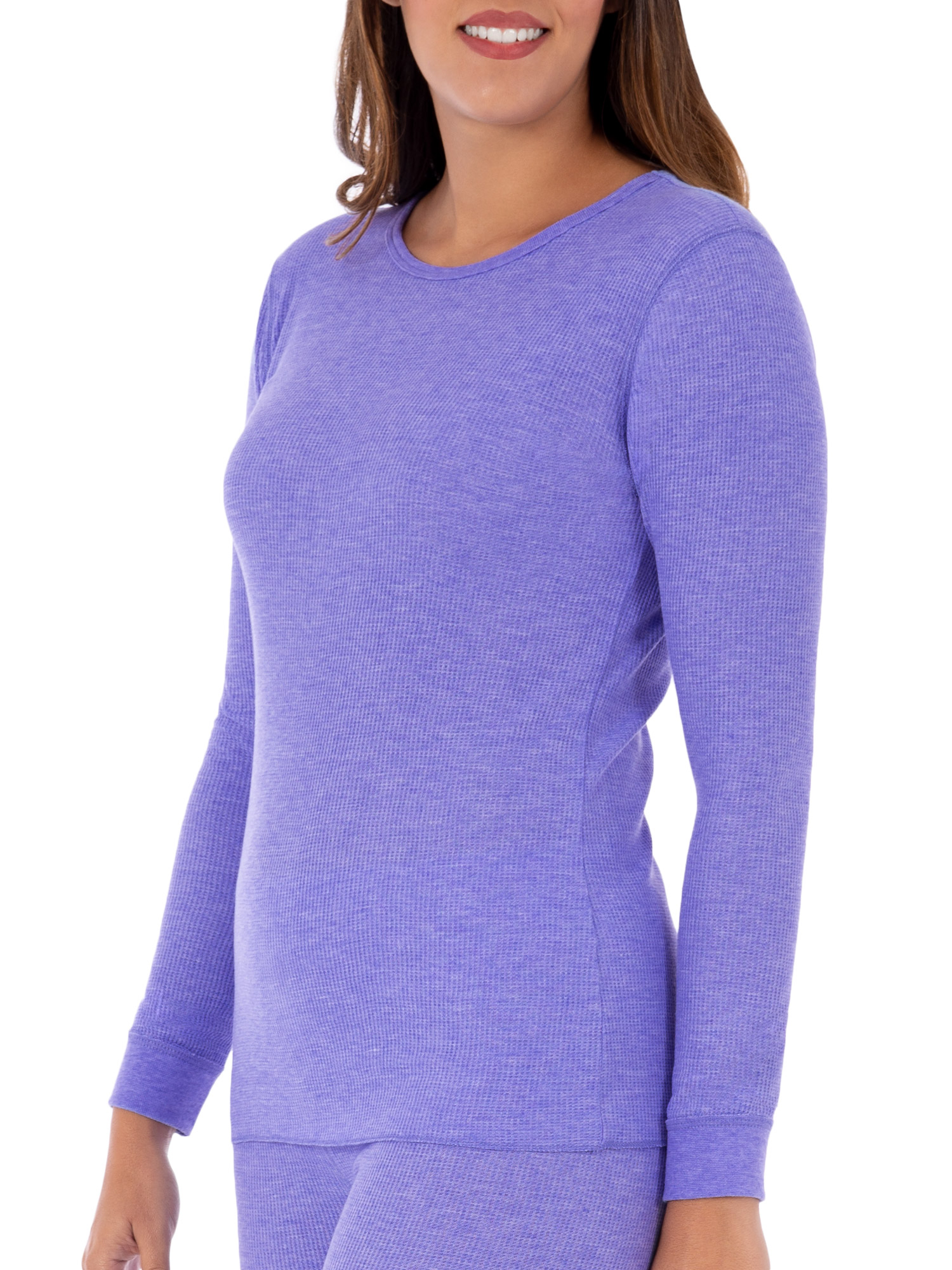 Women's and Women's Plus Waffle Thermal Underwear Crew Top