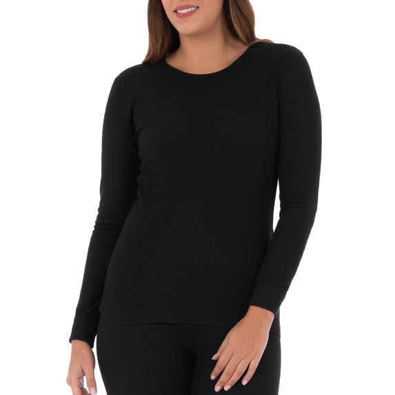 Women's and Women's Plus Waffle Thermal Underwear Crew Top