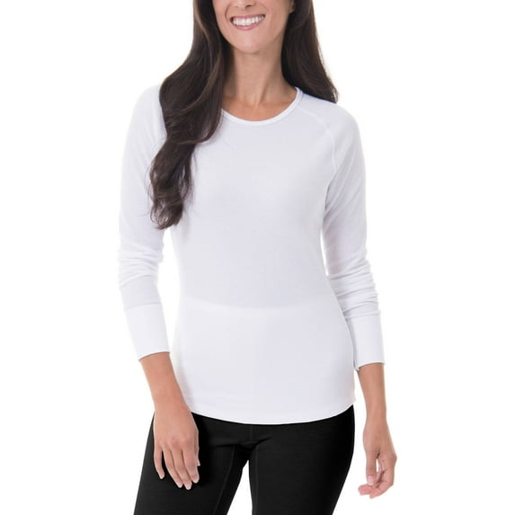 Women's and Women's Plus Waffle Thermal Underwear Crew Top