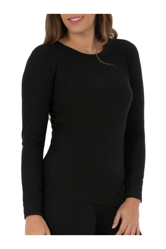Women's and Women's Plus Waffle Thermal Underwear Crew Top