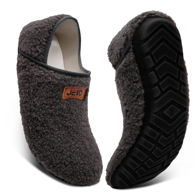 Women's and men's slippers, plush slippers, warm and anti-slip home slippers and socks