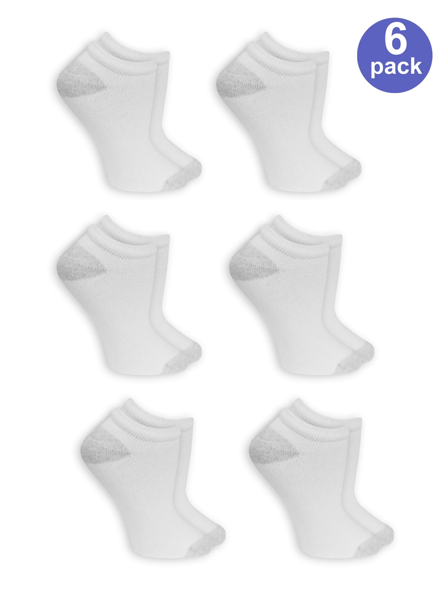 Women's arch support no show socks, 6 pack