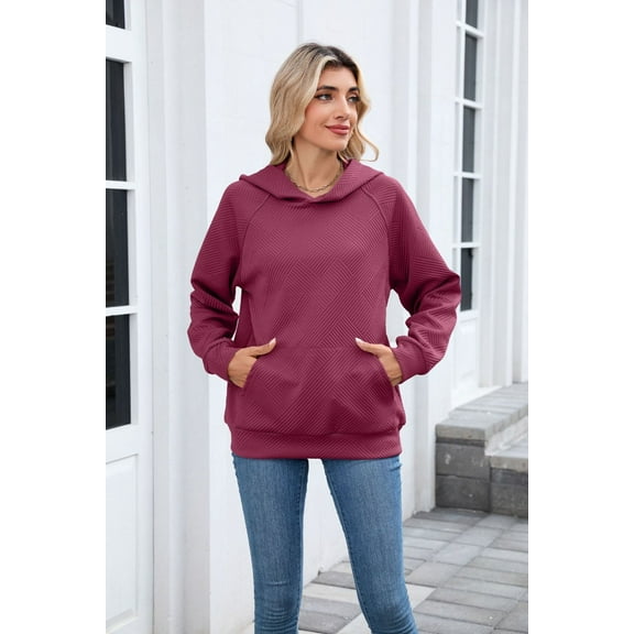 Women's autumn fashion casual versatile black hooded sweatshirt