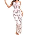 thumbnail image 1 of Women's unbuttoned printed halter V-neck pajama set, 1 of 4