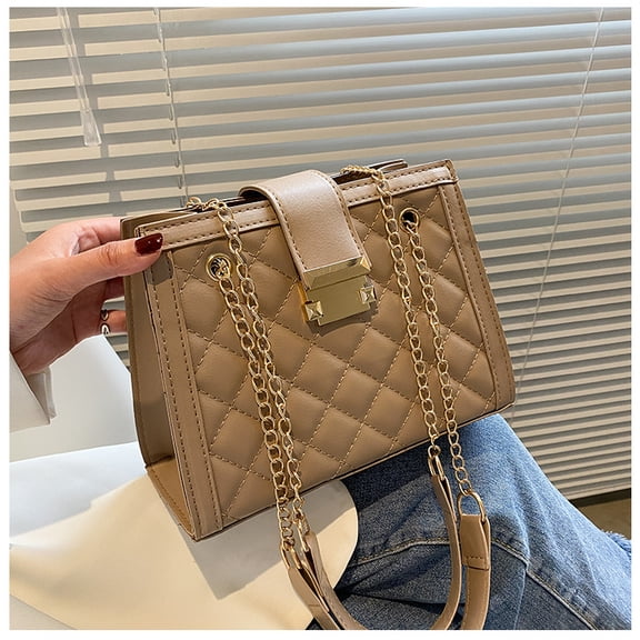 Women's bag 2025, new model, fashion trend, grid handbag, chain crossbody, casual style, Korean version, women's crossbody bag.