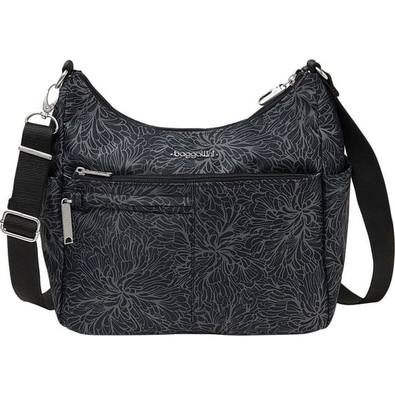 Women's baggallini Anti-Theft Free Time Crossbody Bag Midnight Blossom OSFA