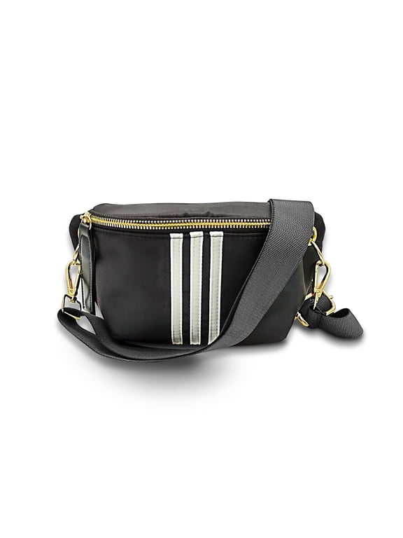 Women's belt bag, black women's crossbody bag, women's bum bag, stylish and casual, crossbody bag with zip, suitable for every outfit and every occasion
