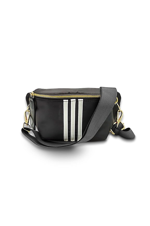 Women's belt bag, black women's crossbody bag, women's bum bag, stylish and casual, crossbody bag with zip, suitable for every outfit and every occasion