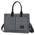 thumbnail image 1 of Women's canvas tote bag, women's crossbody bag, large canvas handbag, canvas tote bag with pockets and compartments.（Black）, 1 of 6
