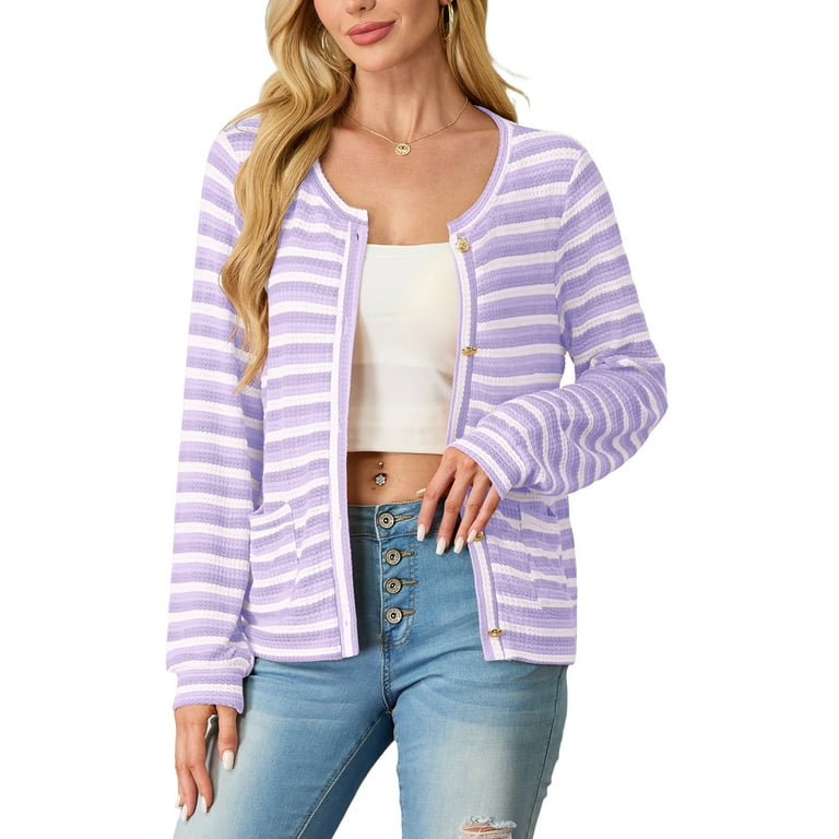 Women Spandex Knitted Stripe Long Sleeve Top Women Spandex Knitted Stripe Long Sleeve Top