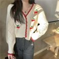 thumbnail image 1 of Women's cardigan sweater 2022 spring and autumn y2k three-dimensional love single-breasted sweater women's loose all-match top, 1 of 6