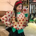 thumbnail image 1 of Women's cardigan sweater 2022 spring and autumn y2k three-dimensional love single-breasted sweater women's loose all-match top, 1 of 6