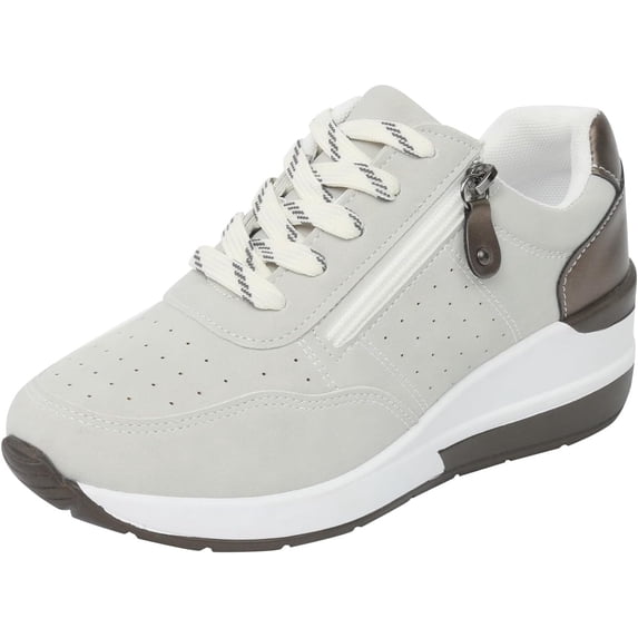 Women's casual sports shoes, fashionable and versatile shoes, wedge heel thick-soled casual shoes