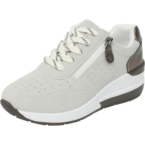 Women's casual sports shoes, fashionable and versatile shoes, wedge heel thick-soled casual shoes