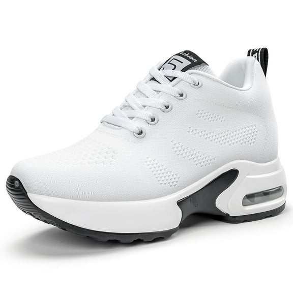 Women's Platform Sneakers Wedges Lace Up Shoes Increase Fashion Sneakers for Womens Girls