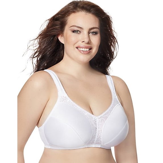 Women's comfort strap and lace wirefree minimizer bra, style MJ1973