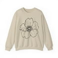 thumbnail image 1 of Women's crewneck sweatshirt, crewneck long sleeve, Flower sweatshirt, 1 of 3