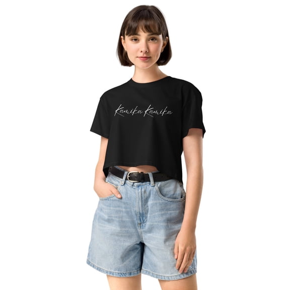 Women’s crop top (Black, S)