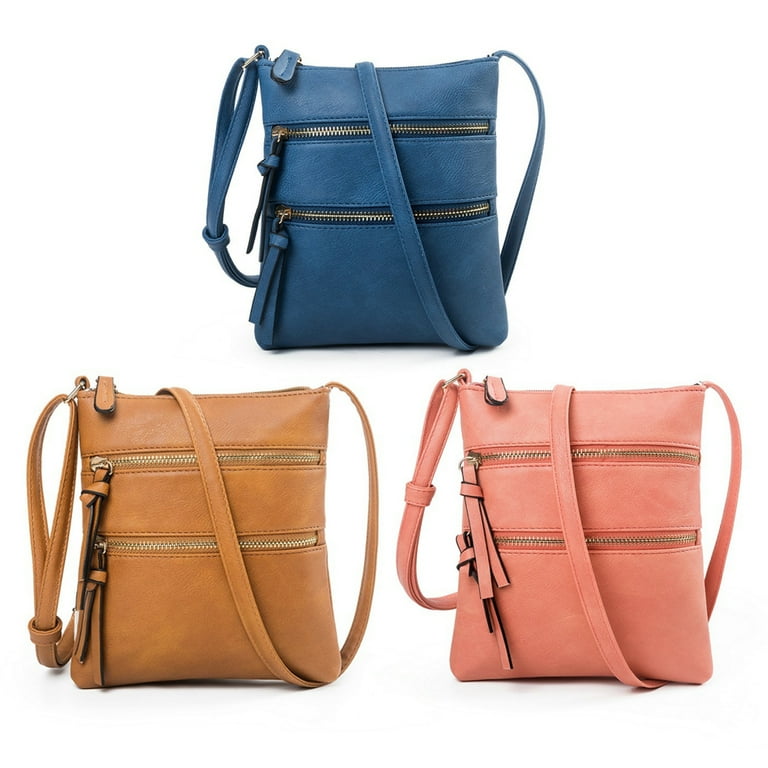 Medium size crossbody bag with pockets hotsell