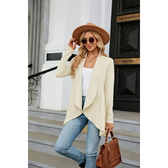 Women's daily wear loose and slimming fashionable texture cardigan jacket