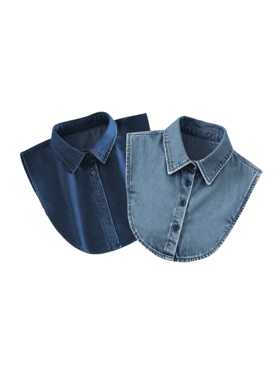 Detachable Collars, Sleeveless, Open Back Blouse (Women's)